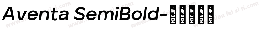 Aventa SemiBold字体转换